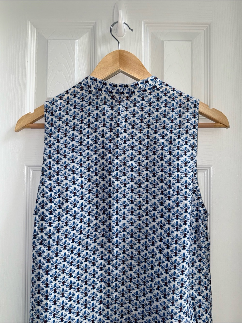 Tory Burch Castillo Corsage Sheath Knee Length Dress M Blue Summer Everyday Chic - Picture 7 of 13